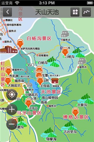 新疆天山天池地图图片